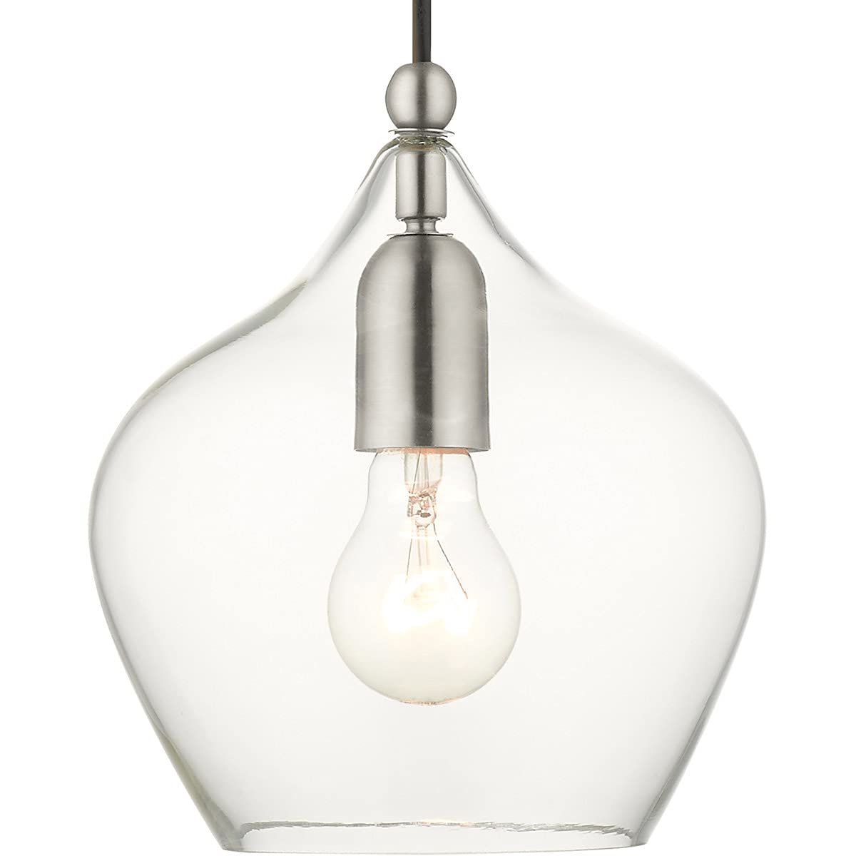 Livex Lighting 49088-91 1 Light Brushed Nickel Mini Pendant