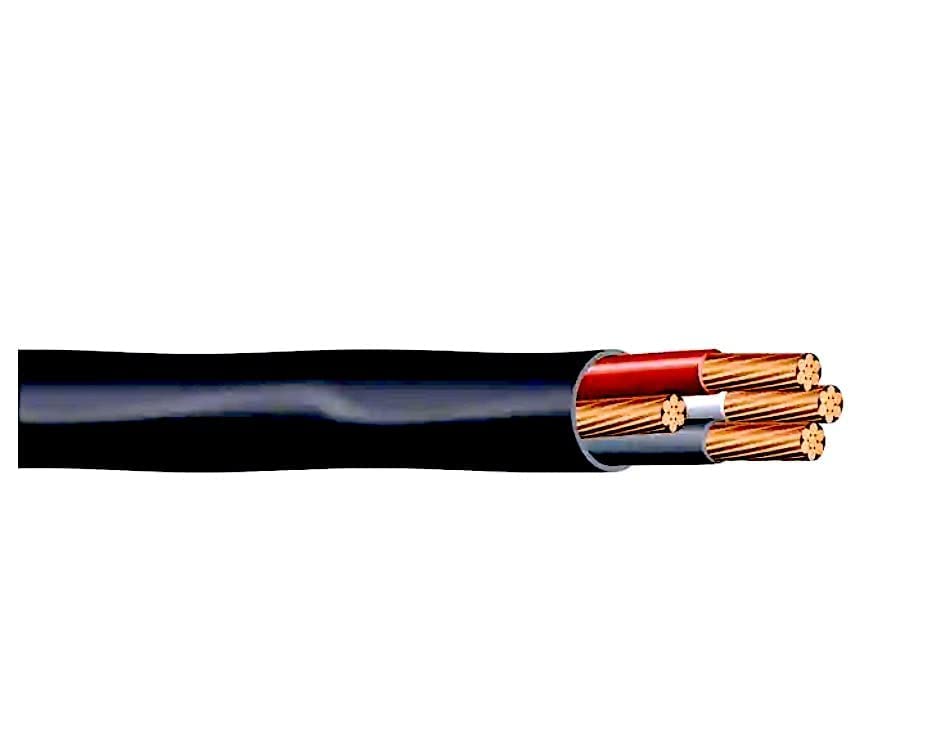 15 FEET 6/3 Type NM-B Copper. #6 AWG, 3 Conductor with Ground. Insulated Jacket Black