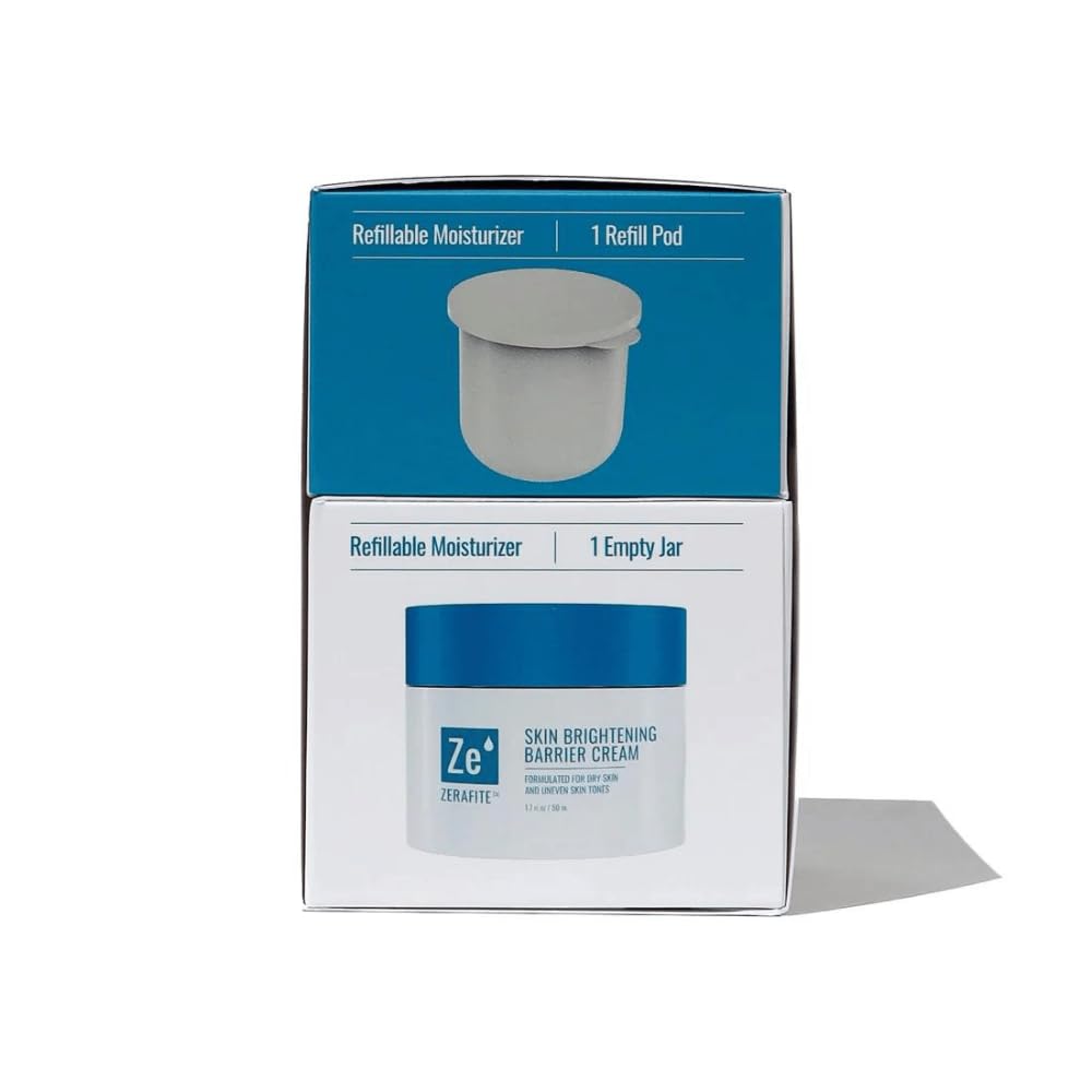 ZERAFITE Skin Brightening Barrier Cream (Container + Refill Pod, 1.7 oz.)