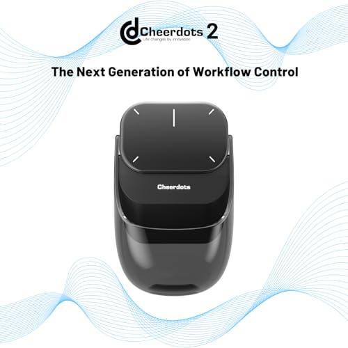 Cheerdots2 Bluetooth Detachable Air Mouse Touchpad Mouse with Voice Recording, Presentation Clicker Wireless Presenter Presentation Remote with Laser Pointer for Mac, Windows (Basic, Black)