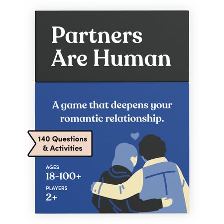 Partners are Human | 140 Conversation Cards to Help Deepen Romantic Relationships | Card Game for Bonding & Communication | Therapy for Adults