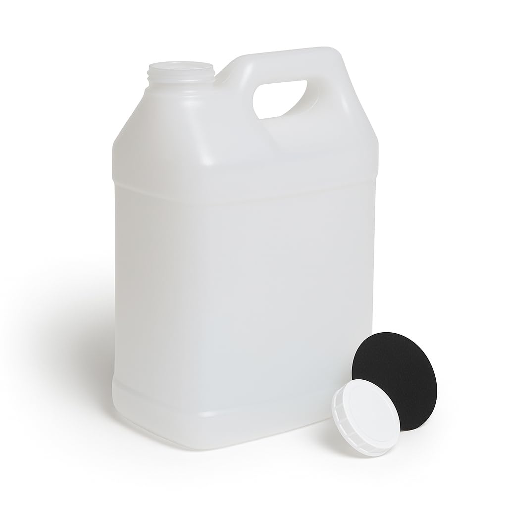 FastRack 2.5 Gallon Water Jug (Pack of 3) w/ 1 Black Rubber Cap Gripper | Reusable Plastic Jug with lid for Liquids | Heavy-Duty Water Container for Storage, Camping | BPA-Free Gallon Jugs with Lids