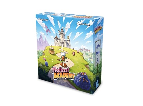 Blue Cocker: Medieval Academy (Second Edition) - Card Drafting, Strategy Board Game, Chivalry, Tournaments & Adventure, Ages 8+, 1-5 Players, 30 Min