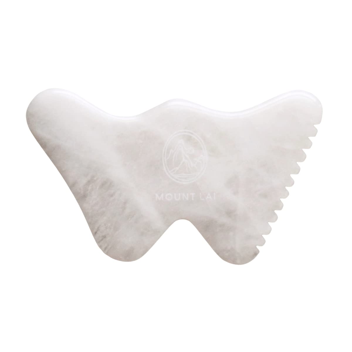 Mount Lai Vitality Qi White Jade Gua Sha Face Sculpting Tools for Women, Self Care Facial Massage Guasha Tool for Face and Body to Help Relieve Muscle Tension and Reduce Puffiness