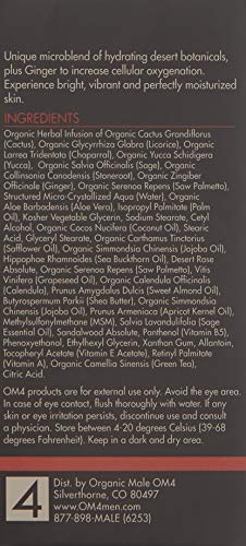 Organic Male OM4 Dry Step 4 - Thirst Quenching Moisture Complex Moisturizer Lotion for Men with normal to dry skin