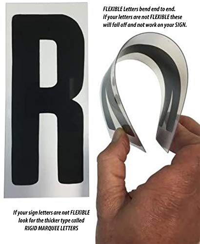 Changeable Outdoor Sign Letters 6” Portable Flex Letters 279 Count Helvetica Font 7” Panel