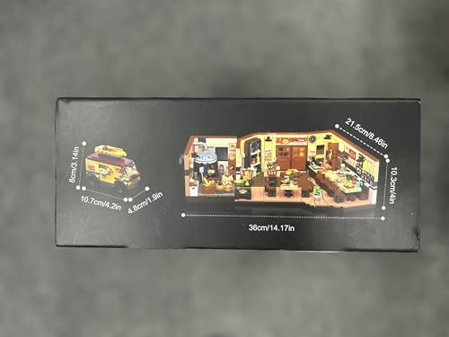 INSOON City Street Pizza Restaurant Building Set with Light, 1098PCS Pizzeria House Architecture Model with Retro Pizza Van, Home Decor Construction Building Block Gift for Adults Teens Boys Girls 12+