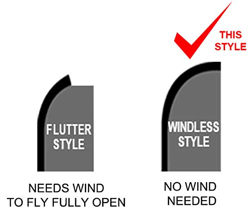 4LessCo ENTRANCE - Windless Swooper Feather Flag 15 ft Tall Pole Spike Kit Banner Sign gq-h,Green