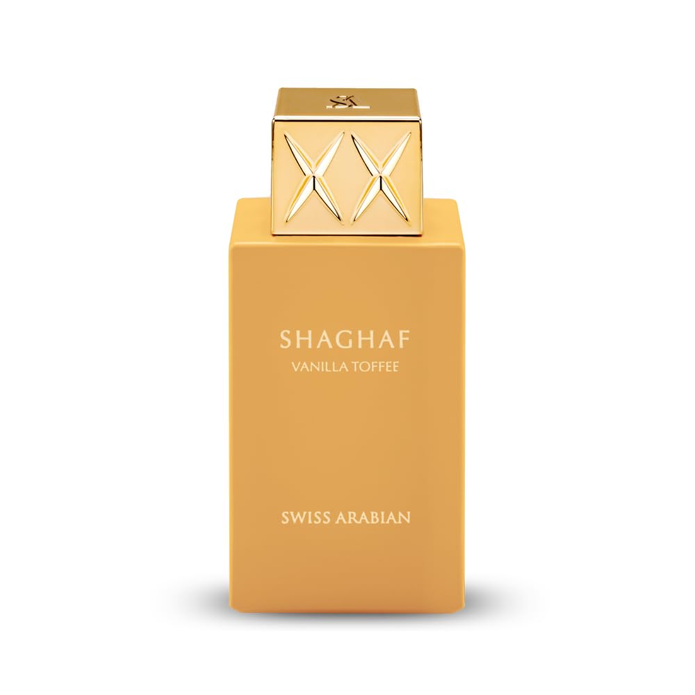Swiss Arabian Shaghaf Vanilla Toffee - Arabian Perfume for Men and Women - Unisex Eau de Parfum - Dubai Long Lasting Perfume - Travel Size - 2.5 oz