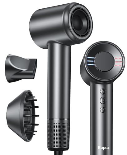 Hair Dryer, 500 Millions Negative Ionic Care Blow Dryer for Fast Drying, Professional 120000RPM High-Speed Hairdryer Low Noise Thermo-Control Travel with Magnetic Diffuser & Nozzle