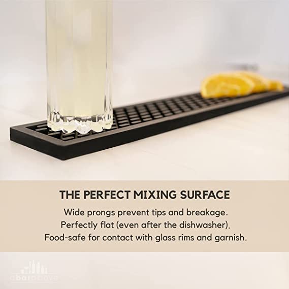Premium A Bar Above Heavy Duty Bar Mat, Food Safe Silicone Mat, Mats for Bartending and Coffee, Commercial Strength Bartender Accessories, Dish Drying Mats for Kitchen Counter, Barista Accessories