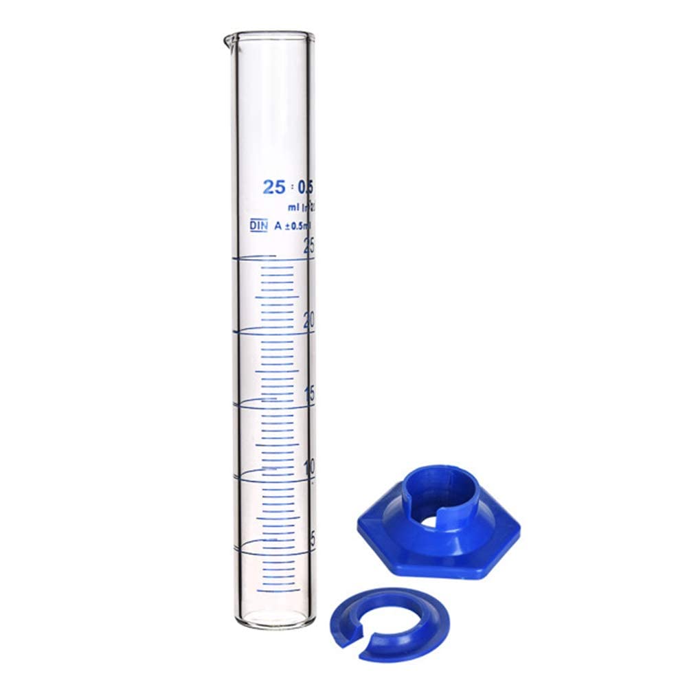 10PCS Graduated Cylinder Measuring Cylinder Thick Glass Lab Cylinders Glass Graduated Cylinder Glass Measuring Cylinder(25ML)