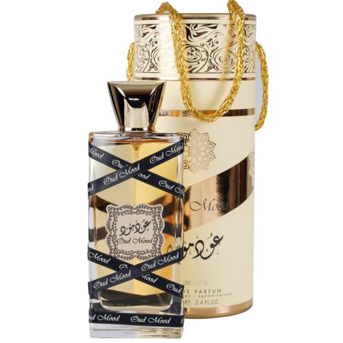 Lattafa Oud Mood for Unisex Eau de Parfum Spray, 3.4 Ounce (Pack of 2)