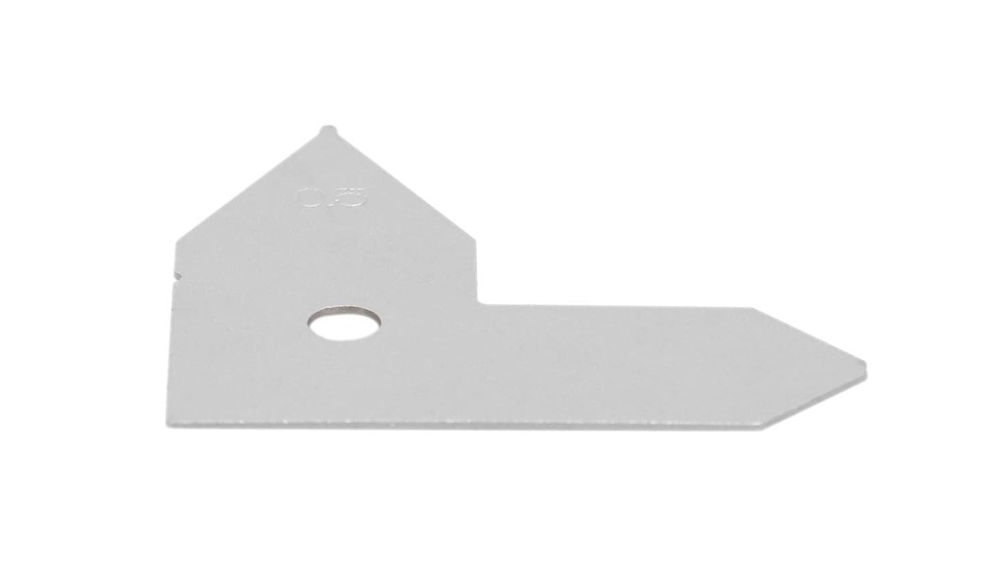 Accusize Industrial Tools 26 Pc Radius Gauge Set Metric 0.5 mm -13.0 mm Gauges with Holder, 3602-5026