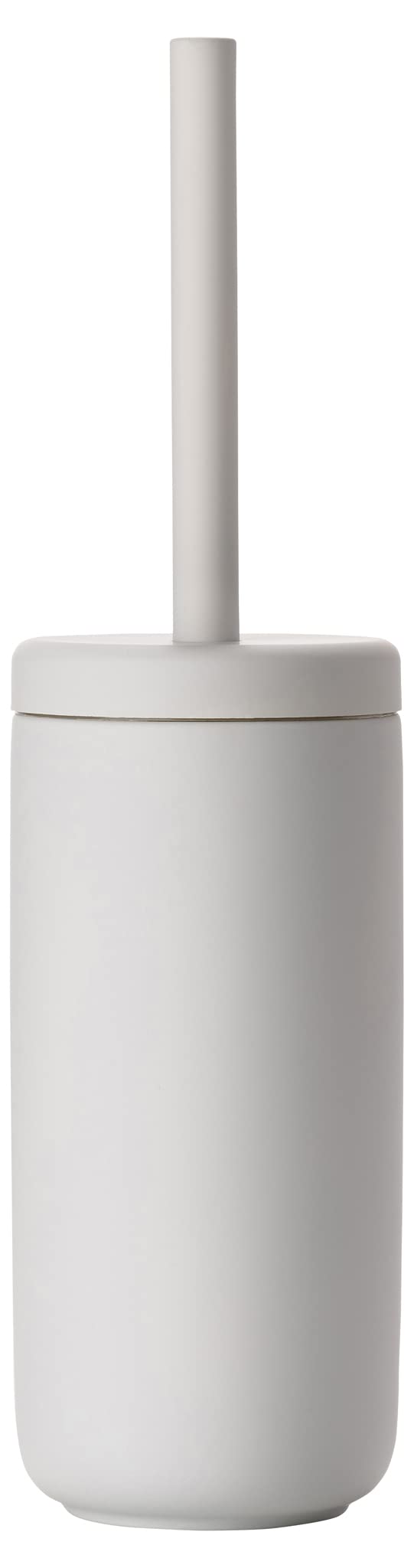Zone Denmark Nova One Ceramic Toilet Long Brush | with Brush Holder Soft Touch | Enhance Your Bathroom with a Chic and Practical Duo for Modern Style and Effortless Hygiene - Coating (Soft Grey)