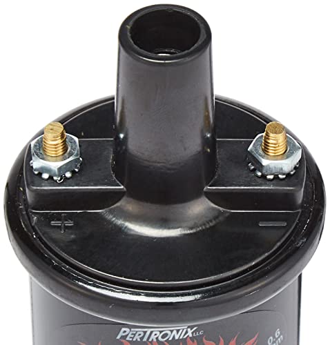 Pertronix 45011 Flame-Thrower II Ignition Coil, 45,000 Volt 0.6 Ohm, 12 Volt, Black