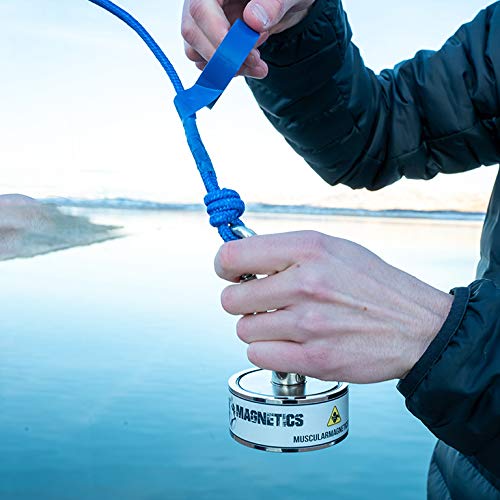 1325 lbs Large Magnet Fishing Kit | Complete Double Sided Fishing Magnet | Includes Strong Neodymium N52 Magnets, Durable 100ft Rope, Grappling Hook + More | Outdoor Treasure Hunting & Metal Detecting