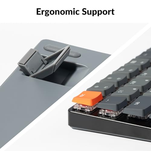 Keychron K3 Version 2, 84 Keys Ultra-Slim Wireless Bluetooth/USB Wired Mechanical Keyboard with White LED Backlit, Low-Profile Keychron Mechanical Red Switch Compatible with Mac Windows