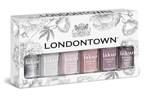 LONDONTOWN I Do! Bridal Set - 21+ Free Vegan Cruelty-Free Nail Polish Wedding Collection, Shimmery Romantic Red Pink Colors, 6-Pc 0.40fl oz