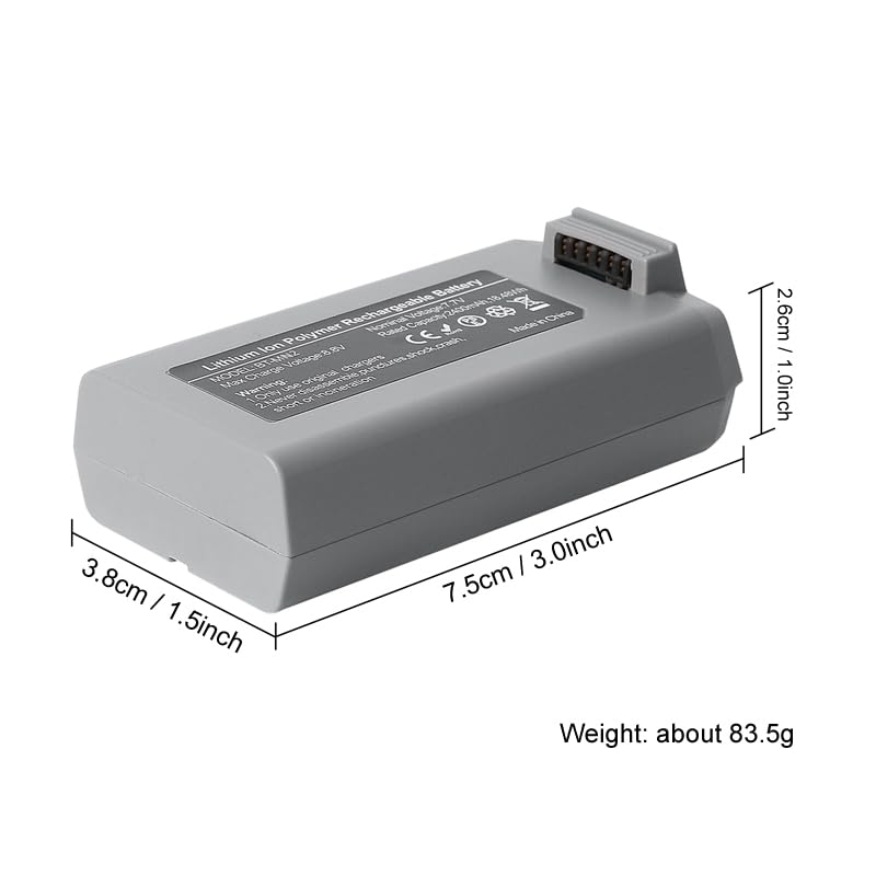 Satonaka Mini 4K Intelligent Flight Battery 2 Packs, 2400mAh-7.7V Replacement Battery for DJI Mini 4K/2/SE/2 SE
