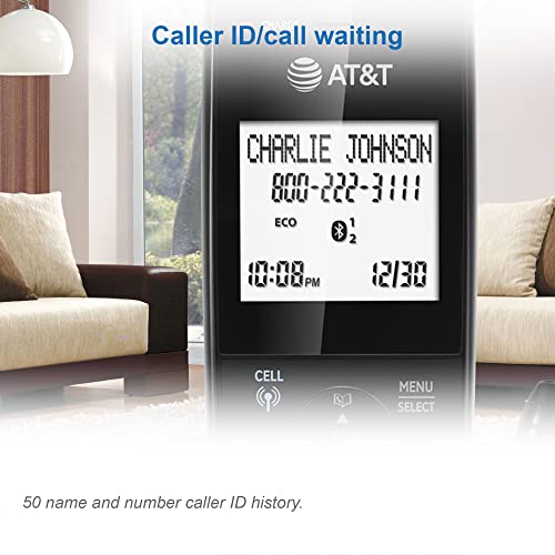 AT&T GL2113-31 Cordless Phone with Smart Call Blocker, Bluetooth Connect to Cell, Answering Machine, Full-Duplex Speakerphone