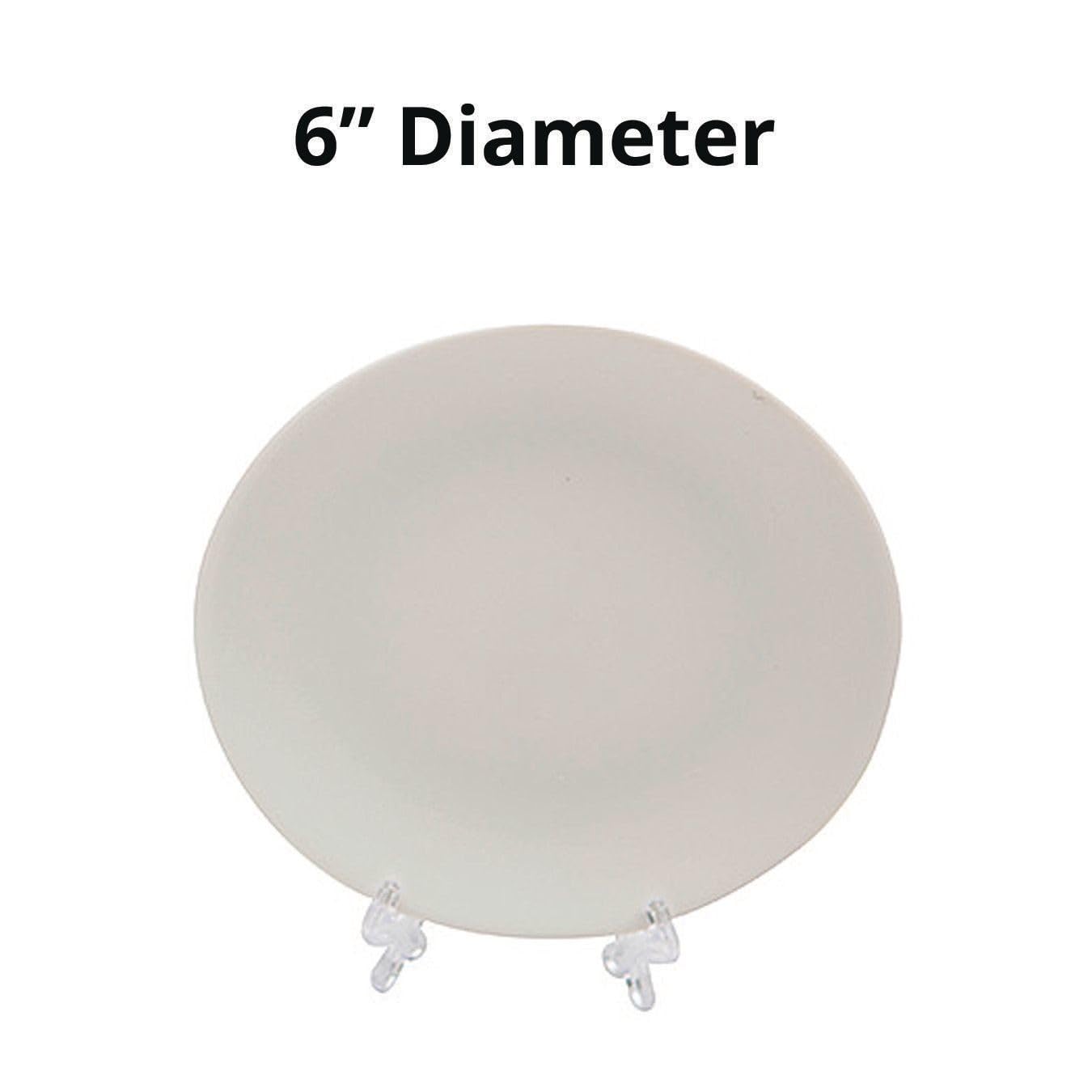 Color-Mea, Bisque Plate with Easel (Pack of 12)