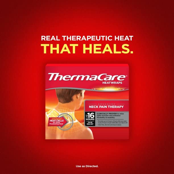 ThermaCare Neck Shoulder and Wrist Heatwrap - 3 count - Pack of 8