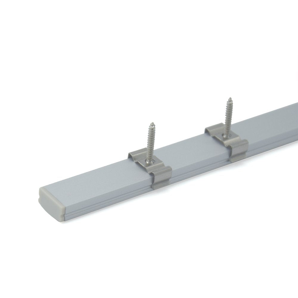 hunhun 20-Pack 3.3ft/1Meter U Shape LED Aluminum Channel System with Milky Cover, End Caps and Mounting Clips, Aluminum Profile for LED Strip Light Installations, Very Easy Installation
