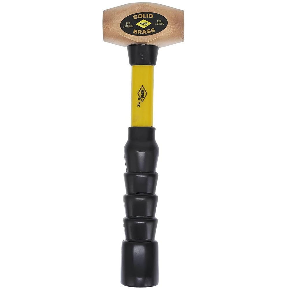 Nupla - 30015 BRS1.5 Classic Brass Hammer, SG Grip, 12" Long Handle
