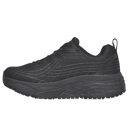 Skechers Women's Relaxed Fit Max Cusioning Elite SR Outsole Health Care Professional Shoe, Black, 8 Wide