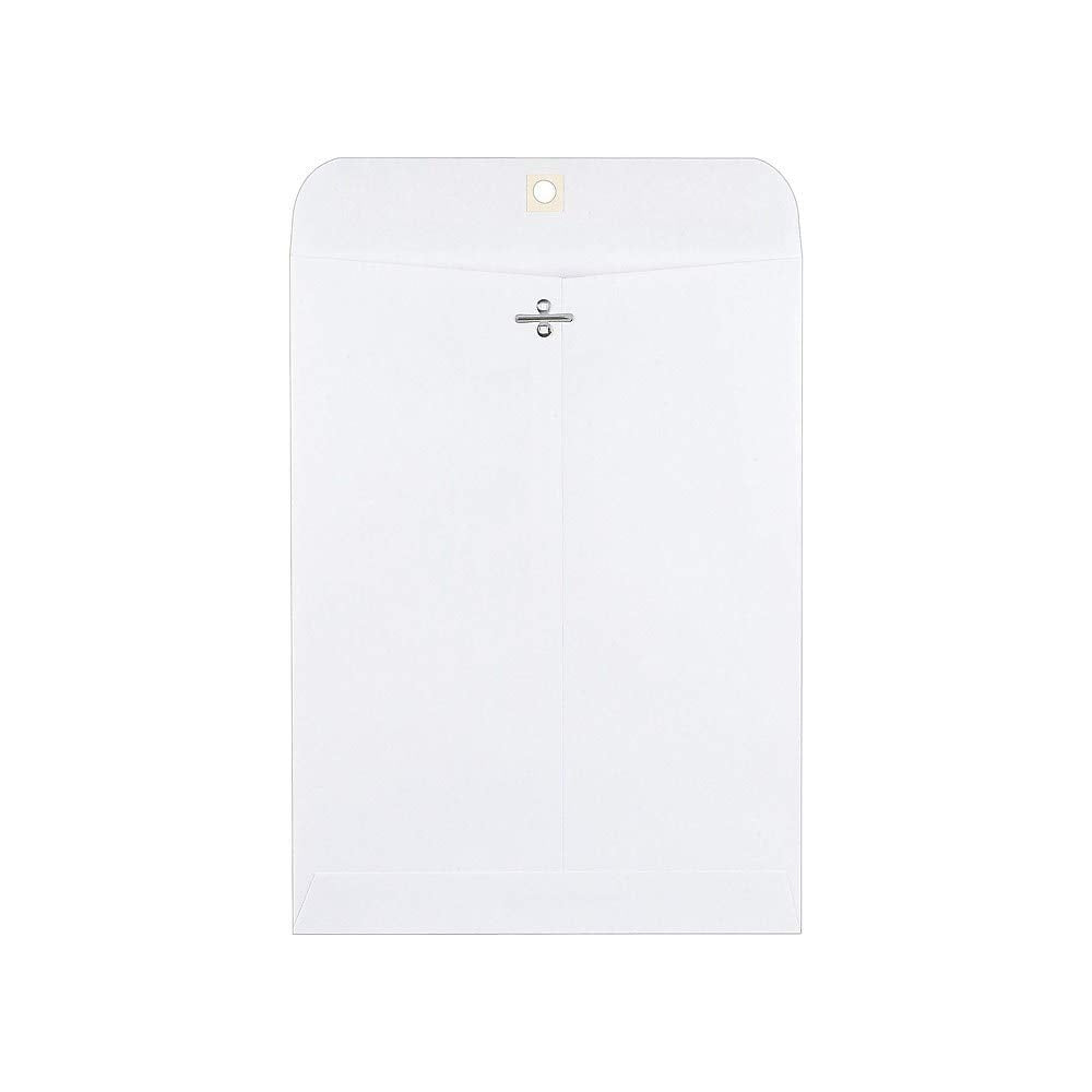 Staples 9 x 12 Wove Clasp Envelopes, White, Metal Clasp & Gummed Seal, Durable Document Mailing Envelopes, 100/Box