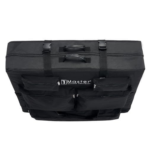 Master Massage Universal Massage Table Carry Case, 5 Pockets Carrying Bag for Massage Table, 25"-32", Black