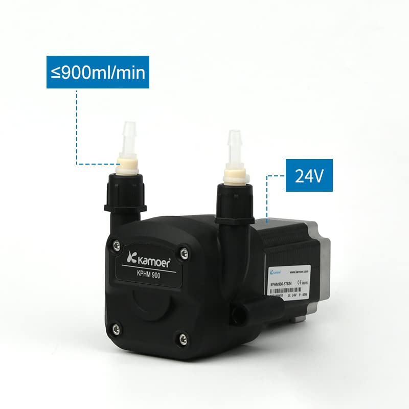 Kamoer KPHM900-ST-B24 high Flow 100-900ml/min peristaltic Pump 24V high Precision Adjustable Speed Stepper Motor Liquid dosing Pump with BPT Tube