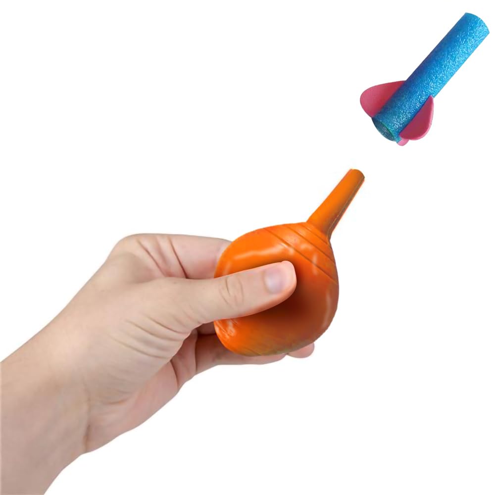 ArtCreativity Foam Rocket Blasters, Set of 6, Each Set with 1 Squeeze Launcher and 3 Foam Rockets, Fun Summer Outdoor Toys, Great Goodie Bag Fillers, Party Favors and Prizes for Kids