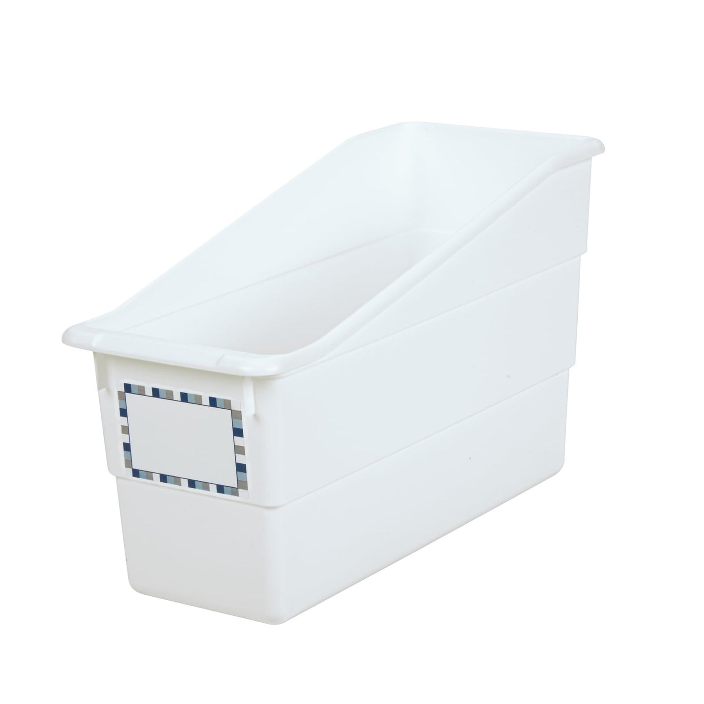 Really Good Stuff Durable Book and Binder Holder - 6pack, White Color, 5 ?" x 12 ?" x 7 ?", Classroom Organization, Storage Solution, Sturdy and Versatile