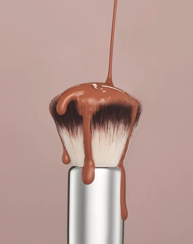 ILIA - Complexion Brush | Non-Toxic, Vegan, Cruelty-Free, Multi-Use Brush With White Wood Handle + Soft, Synthetic Bristles