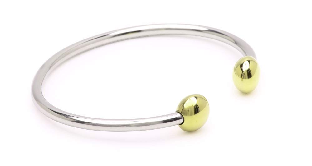 QRAY Combo Standard Steel Golf Athletic Bracelet Men Women C-Shaped Health Wellness Bracelet (Large: 7.75"~8.5")