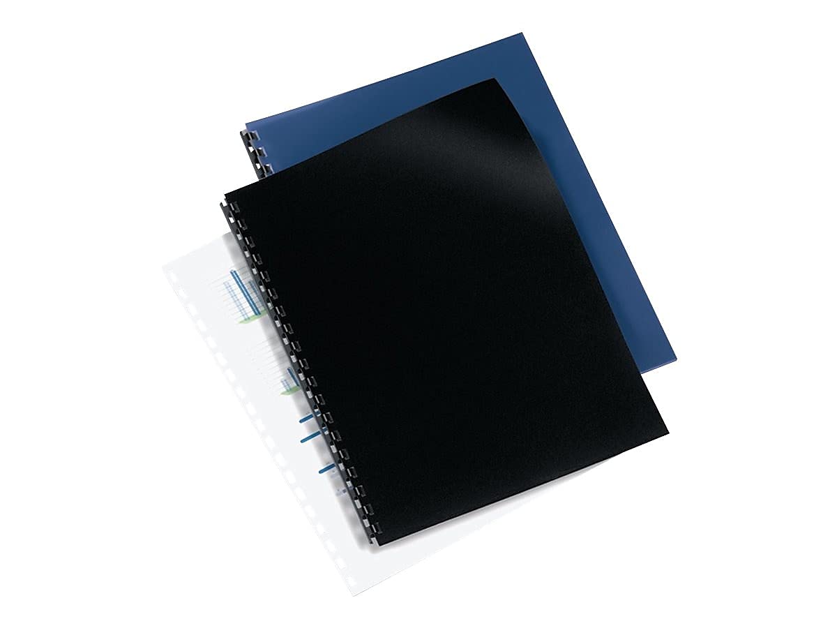 GBC Solids Standard Presentation Covers, Non-Window, Square Corners, Black, 50 Pieces Per Box (2514493)