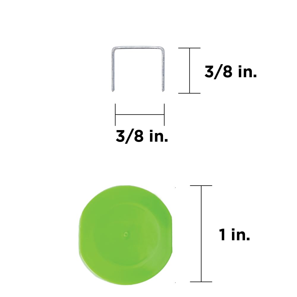 STINGER 3/8" StaplePac Cap Staples - A-11 Crown Staples 20ga (2016 ct), for use with CH38-2 and CH38A Cap Staplers