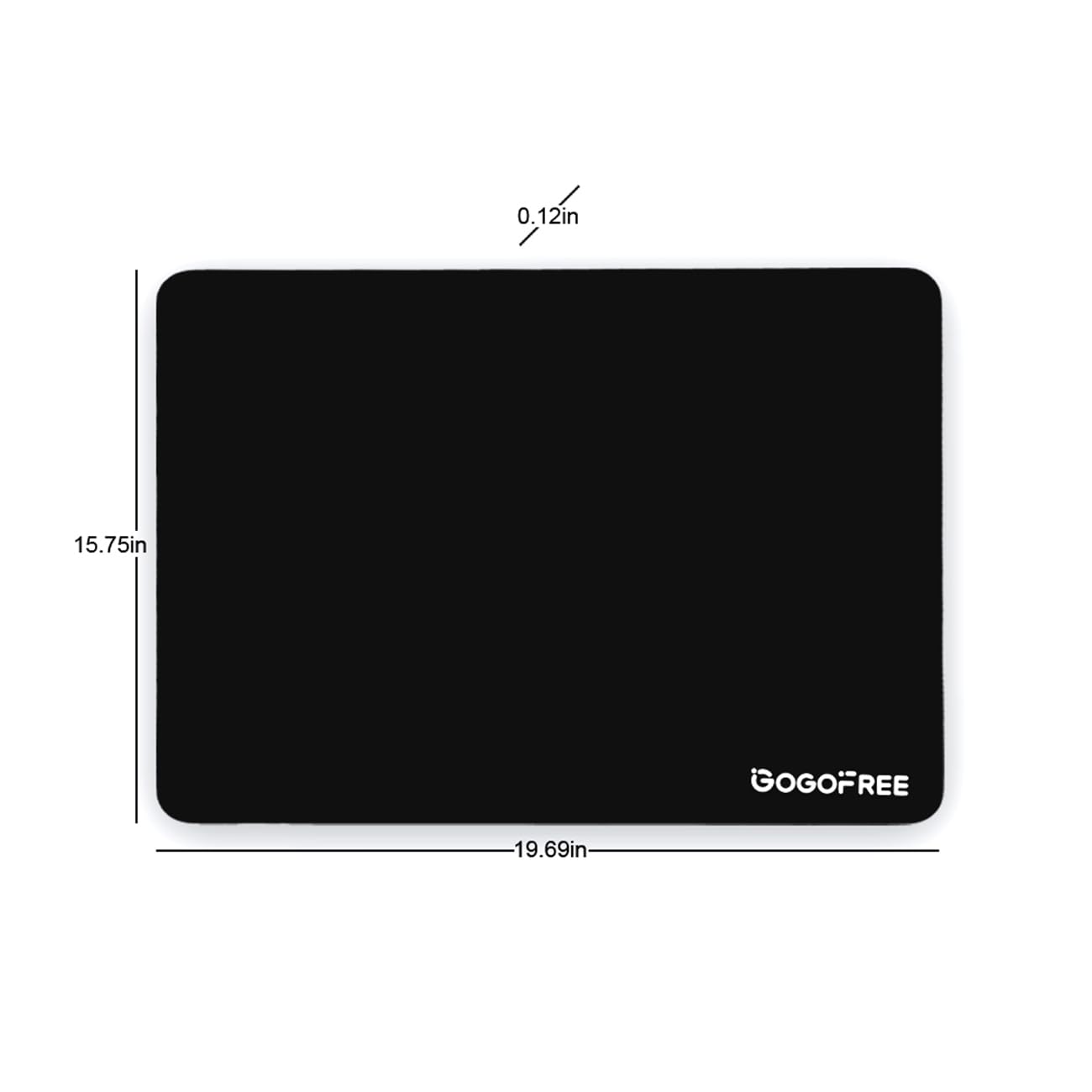 Glass Gaming Mouse Pad, Professional Esport Tempered Glass Mouse Pad Ultra-Smooth Micro-Etched Surface for Top Speed and Control,Hard Mousepad Black (XL 19.7'' L x 15.8'' W)