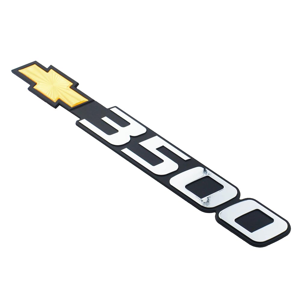 Pair Set Bowtie 3500 Emblems Front Door Right Left 3D Badge Nameplate Sticker Replacement for 2001-2007 Silverado 15126053 (Yellow)