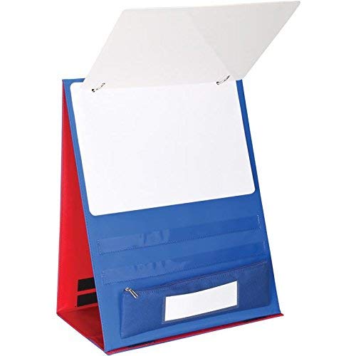 Really Good Stuff Desktop Stand with Flip Magnetic Boards and Storage Pockets - 1 Stand, 3 Boards