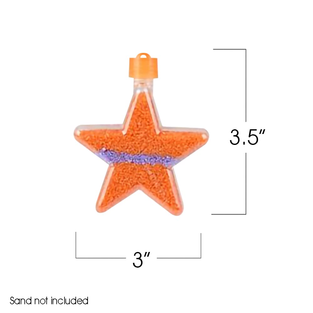 ArtCreativity Star Sand Art Bottle Necklaces (Pack of 36) Sand Art Craft Kit with Shaped Bottles, Craft Party Supplies and Party Favors for Kids - Sand Sold Separately