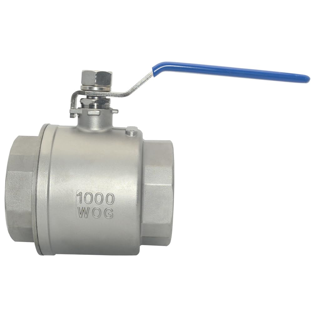 DAN SPEED 3" NPT Female 316 Stainless Steel Full Port Ball Valve Vinyl Handle WOG1000 (3 inch)