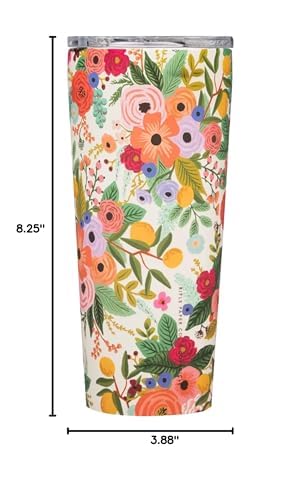 Corkcicle x Rifle Paper Co. Classic Insulated Coffee Mug - Keeps Drinks Cold 9 Hours - Triple-Insulated - Gift for Mom - Great for Mother's Day or Christmas - 16 oz - Garden Party Cream