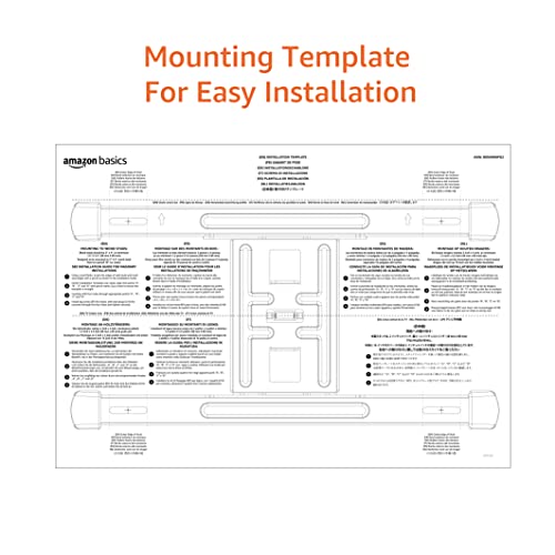 Amazon Basics Full Motion TV Wall Mount with Horizontal Post Installation Leveling for 32 to 86 inch TVs, Black