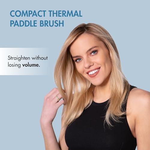 BaBylissPRO BaBylissPRO Nano Titanium Compact Thermal Paddle Brush, Hair Styling Tools & Appliances, BNTPB2UC, Blue