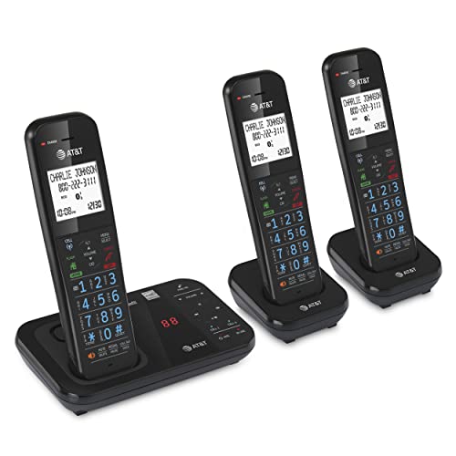 AT&T GL2113-31 Cordless Phone with Smart Call Blocker, Bluetooth Connect to Cell, Answering Machine, Full-Duplex Speakerphone