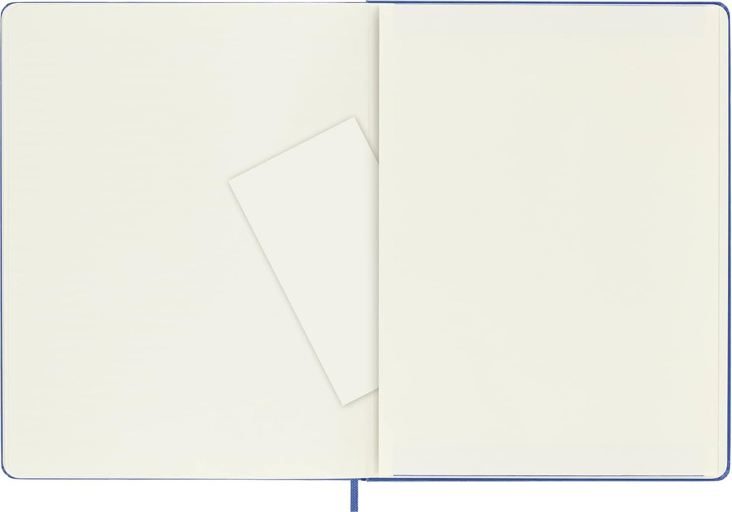 Moleskine Extra Large Plain Hardcover Notebook: Hydrangea Blue