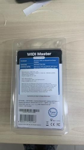 CME WIDI Master - Bluetooth (5) MIDI Adapter for 5-PIN DIN MIDI - No Battery, Powered via MIDI Out - Wireless MIDI for Synthesizer EWI Keytar Pedalboard Digital Piano